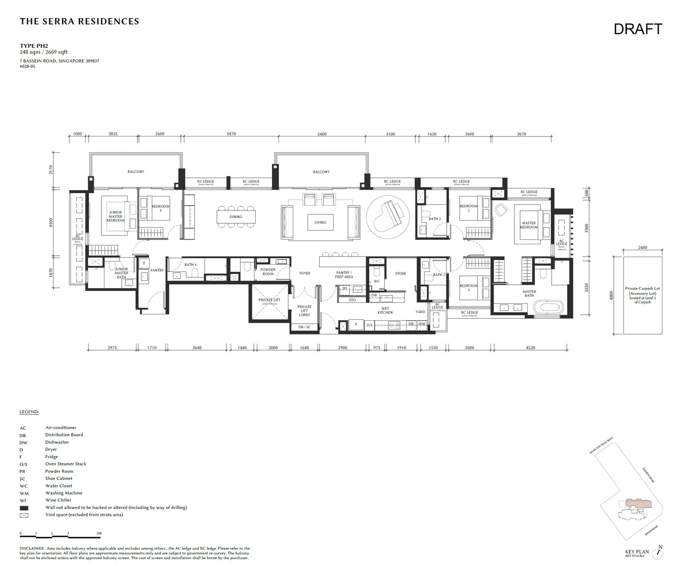 The Summit Type PH2 Penthouse floor plan, 2669 sqft