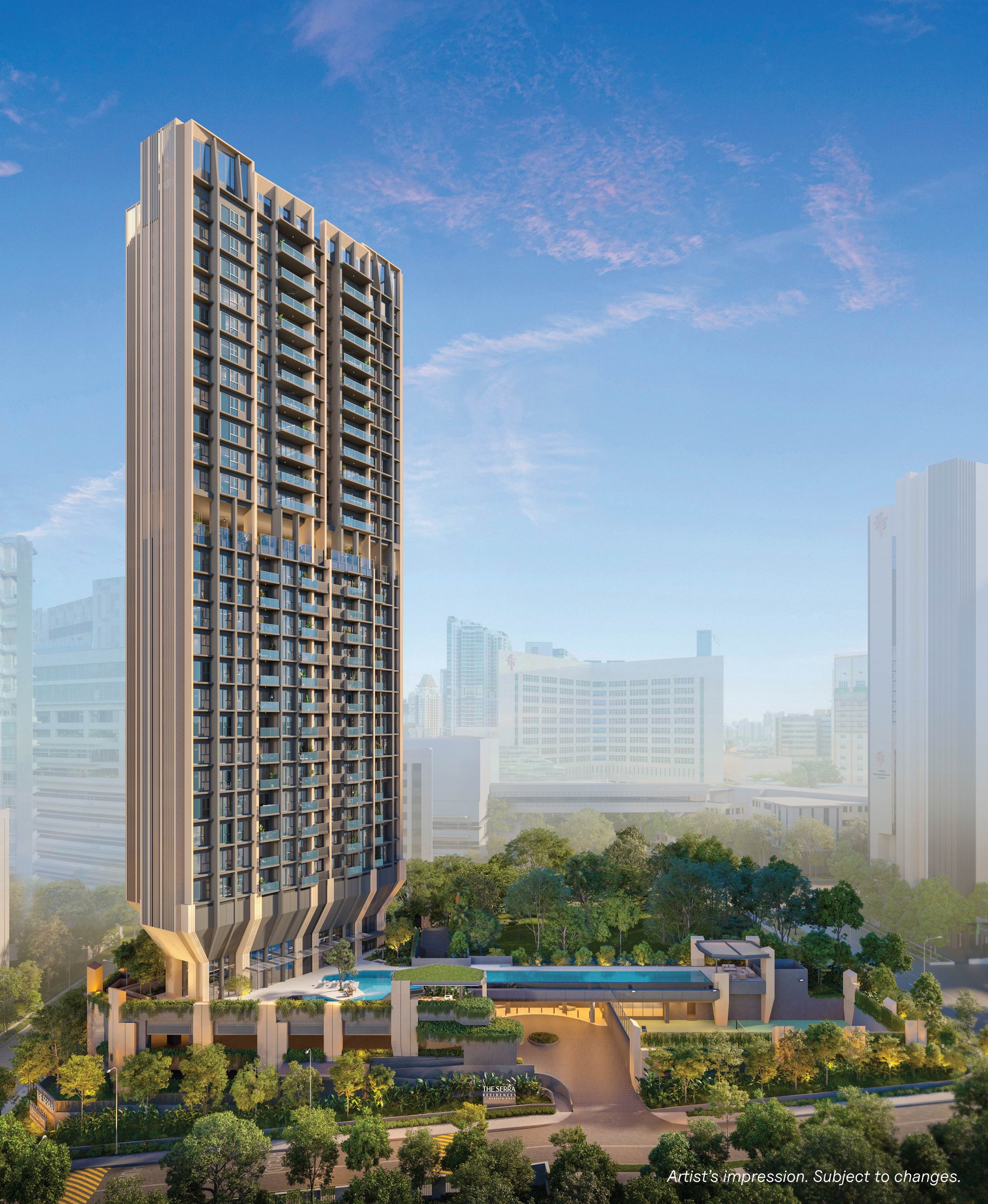 The Serra Residences exterior artist's impression, Novena, freehold condominium