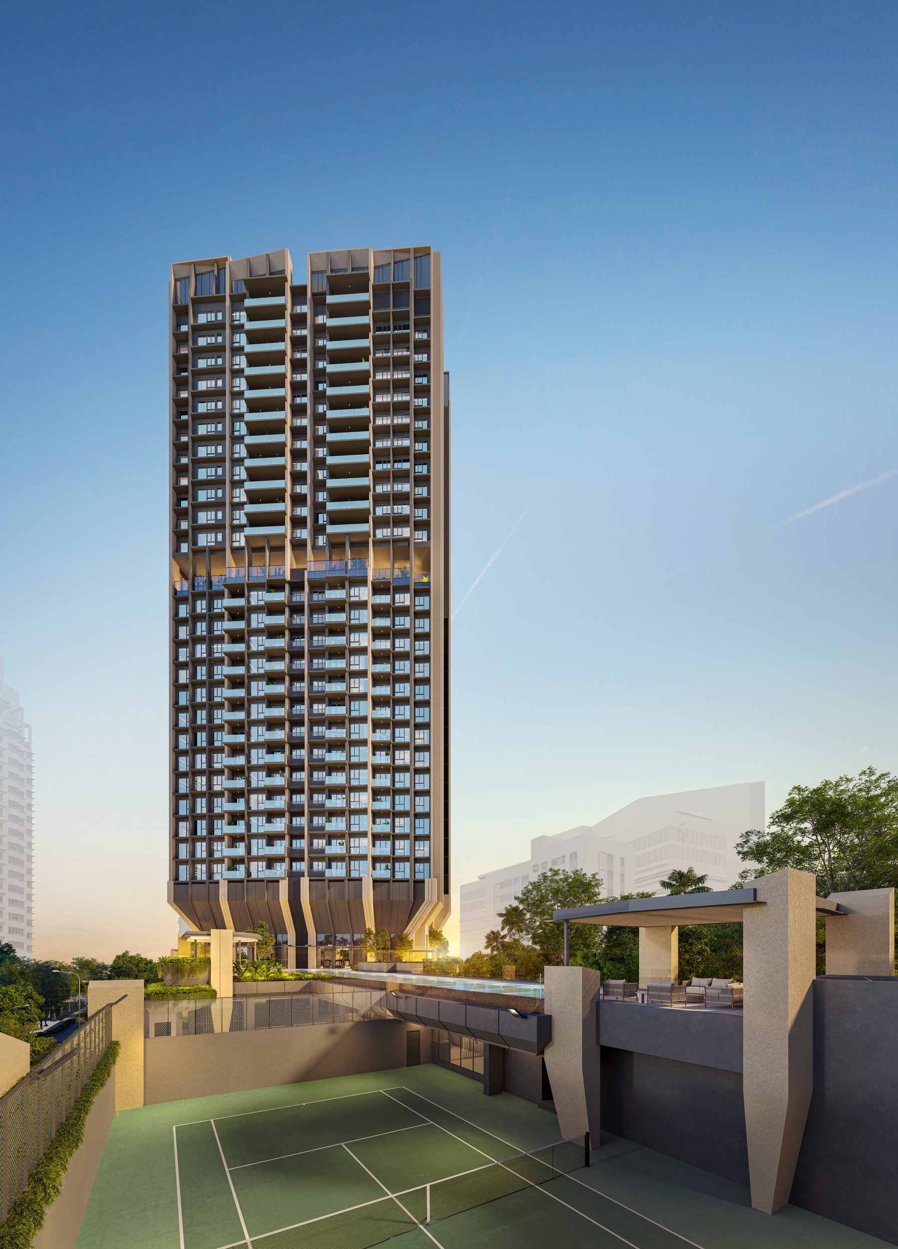 The Serra Residences tennis court